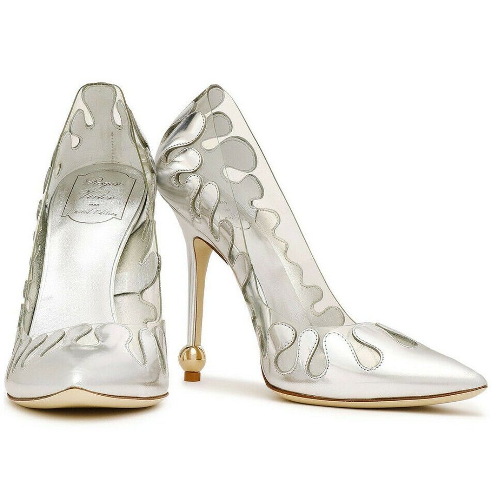 ROGER VIVIER PVC metallic silver Laminated heels